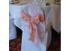 White Chair Cover Pink Taffeta Sash